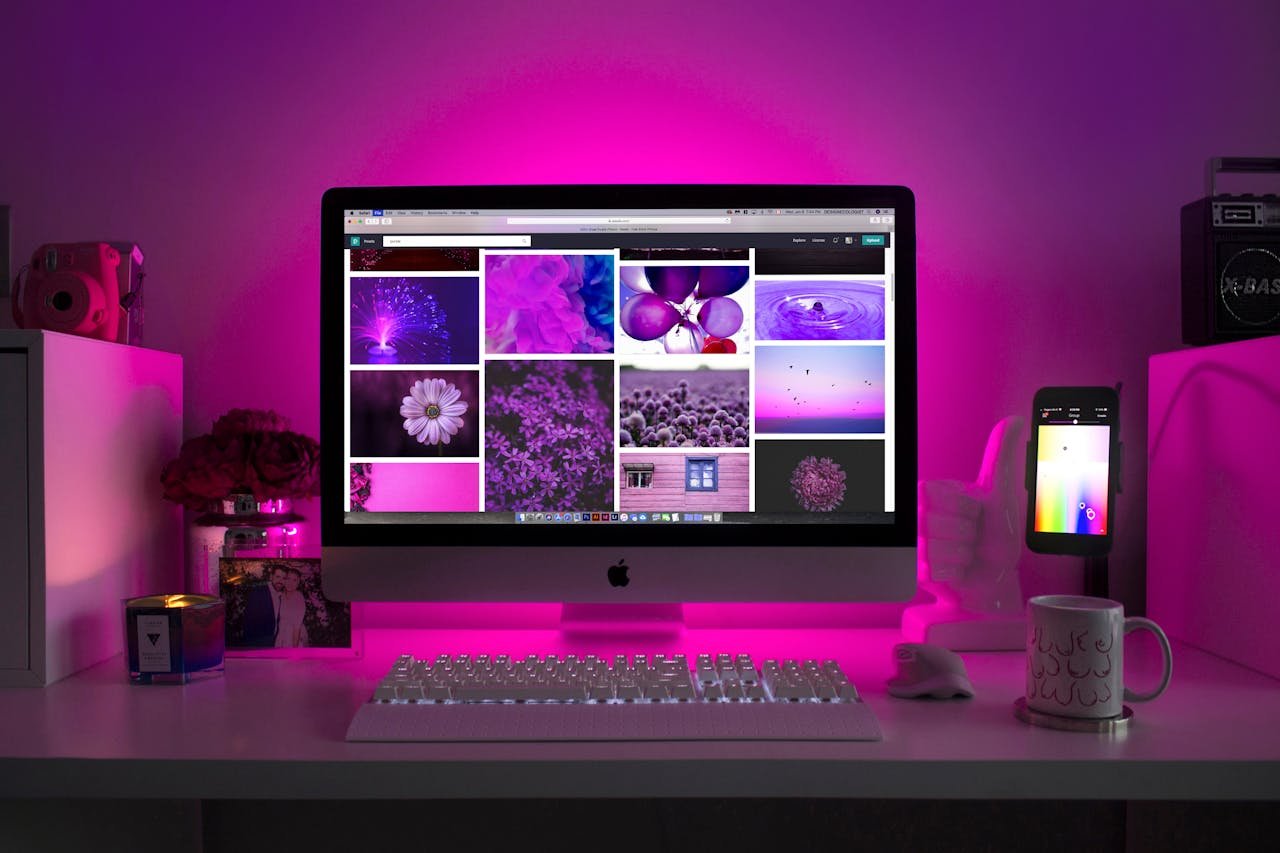 services-03 Silver Imac Displaying Collage Photos 1779487